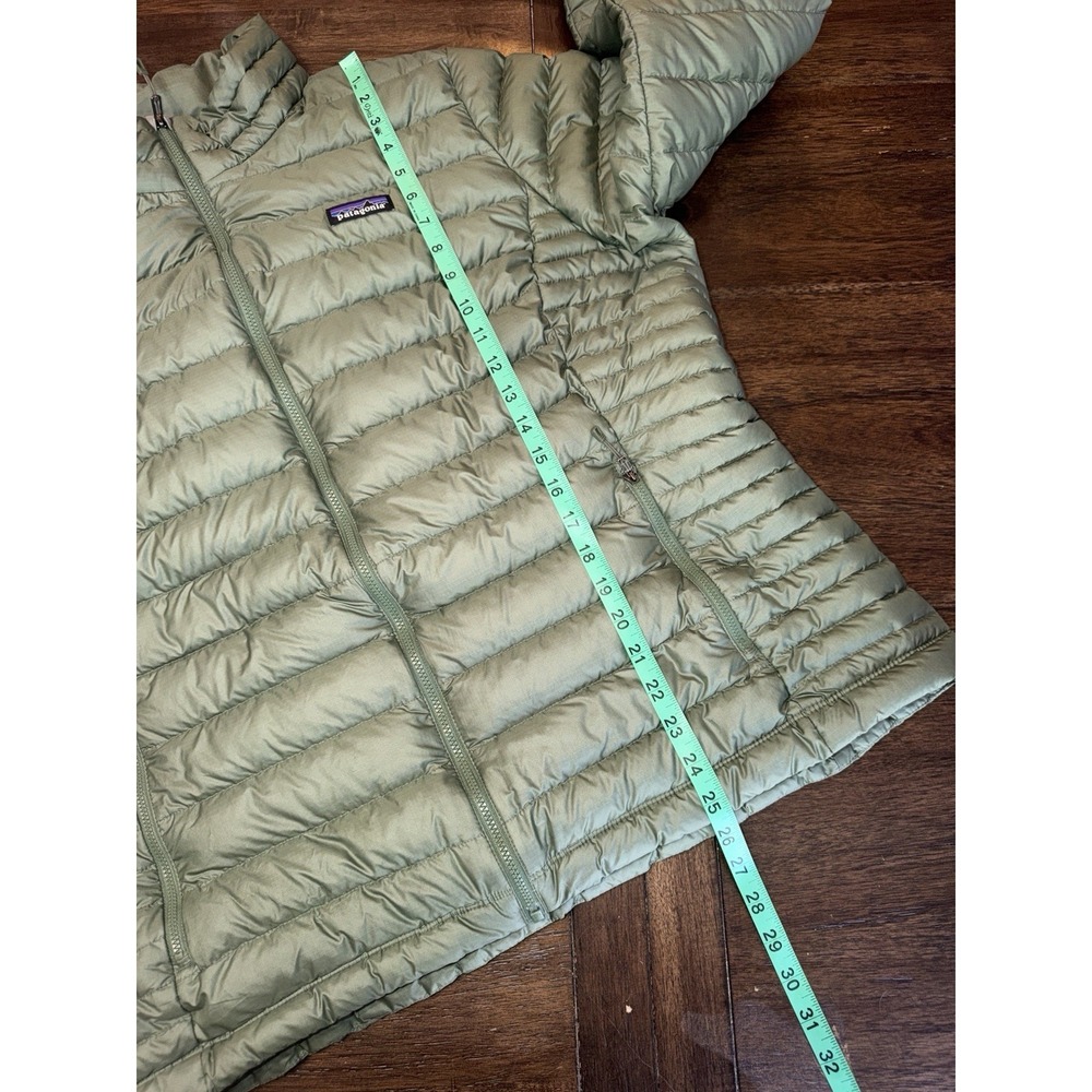 Patagonia Women's XXL Down Sweater Puffer Jacket 84683 Green Quilted Collared - Picture 9 of 9